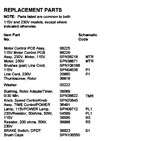 Centrific 225 Parts Listing