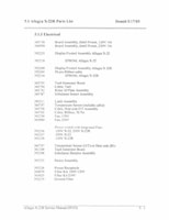 Allegra X-22 Parts Listing